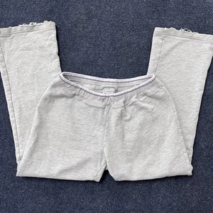 Vintage Y2K Nike Hose Damen Large grau Schlag Jogginghose Yoga bestickt Swoosh - Bild 1 von 6