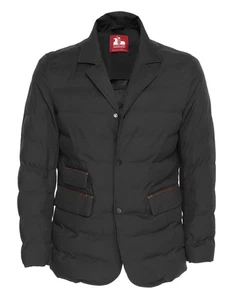 NWT EZZELINO puffer JACKET black padded technical fabric luxury Italy L - Picture 1 of 3