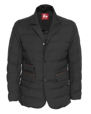 NWT EZZELINO puffer JACKET black padded technical fabric luxury Italy L - Image 1 of 3