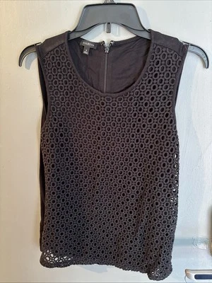 Top negro sin mangas Talbots para mujer talla S Foto 1 de 3