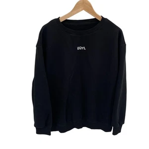 EQYL Sweatshirt mit Rundhalsausschnitt schwarz // XL - Bild 1 von 6