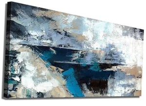  Abstract Wall Art for Living Room Large Framed Abstract Canvas Wall Art Print  - Picture 1 of 7