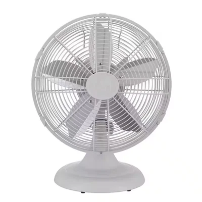 Retro 12 In. All-Metal Table/Desk Fan with 3-Speed Settings, Wide Oscillation - Image 1 of 4
