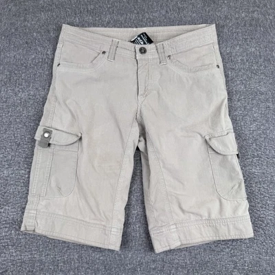 Pantalones Cortos Kuhl Cargo Para Mujer 8 Gris Exterior Senderismo Utilidad Montaña Bolsillos Elastizados Foto 1 de 4
