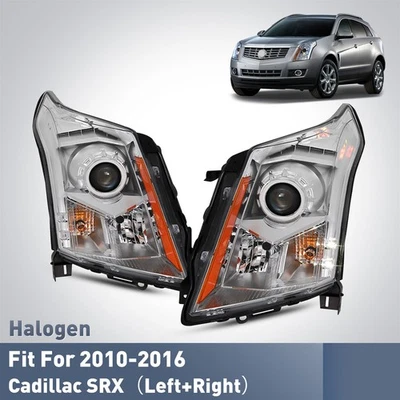For 2010-2016 Cadillac SRX Halogen w/LED Projector Headlights Left+Right Side Foto 1 de 4
