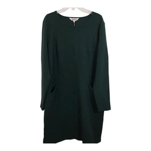 Boden Cornelia Ottoman Dress Dark Green NWT Size 14 US Preppy Casual Comfy - Picture 1 of 10