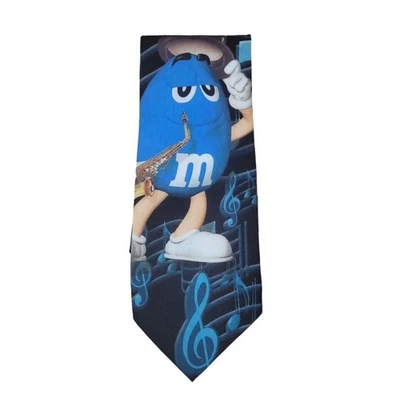 Corbata De Colección M&M Novedad "I've Got The Blues" 57x4 Azul Índigo Hecha en EE. UU. USADA EN EXCELENTE ESTADO Foto 1 de 4