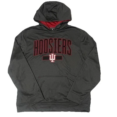 Indiana HOOSIERS Hoodie Mens L Fleece Lined Embroidered Logo Pockets Football - Image 1 of 4