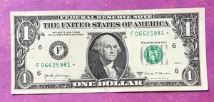 2017A DOLLAR BILL STAR NOTE 500,000 SHEET RUN F 06625981* - Picture 1 of 3