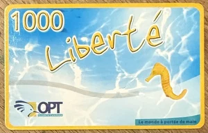 CALÉDONIE CARTE LIBERTÉ HIPPOCAMPE RECHARGE PREPAYÉE TÉLÉCARTE PHONE CARD SCHEDA - Picture 1 of 2
