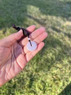 Colgante Pingan Jadeíta Grado A Lavanda Helada 100% Natural B274 1 Foto 1 de 4