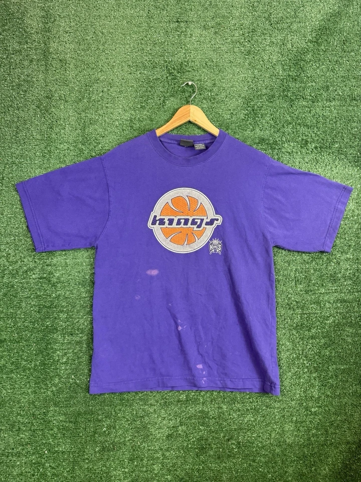 Camiseta De Colección Sacramento Kings NBA Para Hombre Camiseta Mediana Púrpura Logo Años 2000 EE. UU. Foto 1 de 4