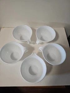 Vintage Corelle Winter Frost White Hook Handled Cups Set Of 5. Great Condition  - Picture 1 of 5