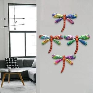Metal Dragonfly Hanging Wall Art Home Garden Decor Outdoor Statue - Picture 1 of 29