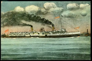 EMBOSSED TYPE POSTCARD - STEAMER CHIPPEWA, CAN STEAMSHIP LINES - Picture 1 of 1