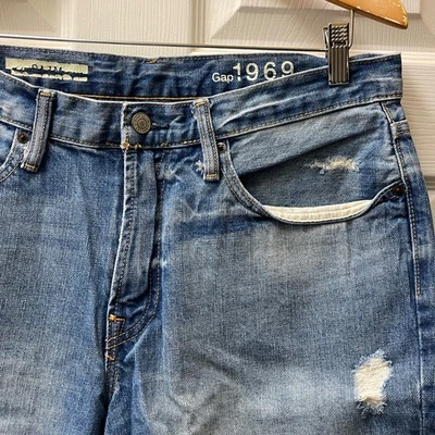 Gap 男式仿旧牛仔短裤尺寸 33 9 英寸内缝棉休闲 — 第 1/4 张图片