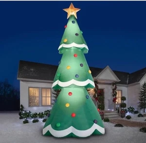 20 FT COLOSSAL CHRISTMAS TREE AIRBLOWN LIGHTED YARD INFLATABLE - Picture 1 of 4