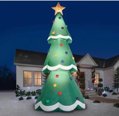 20 FT COLOSSAL CHRISTMAS TREE AIRBLOWN LIGHTED YARD INFLATABLE - Image 1 of 4