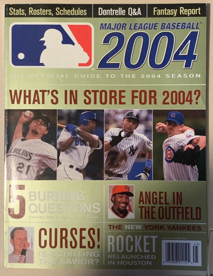 2004 MLB SEASON RECAP MAGAZINE PROGRAM BASEBALL JETER SCHILLING OFFICIAL GUIDE - Image 1 of 1