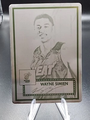 2005-06 Topps 1952 Style Printing Plate Black 1/1 Wayne Simien #145 RC - Image 1 of 4
