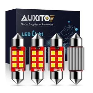 4x 6418 Festón LED 36MM Placa Etiqueta Bombilla C5W 6000K Blanco Brillante - Imagen 1 de 7