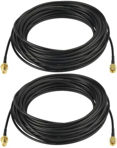 Bingfu WiFi Antenna Extension Cable 2-Pack RP-SMA Male to RP-SMA Female Bulkhead - Picture 1 of 8