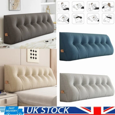 Triangular Wedge Lumbar Pillow Backrest Support Cushion Bolster Soft Headboard