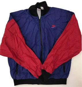 Nike Herren Windbreaker Jacke großer Farbblock altes Etikett getragen Vintage - Bild 1 von 6