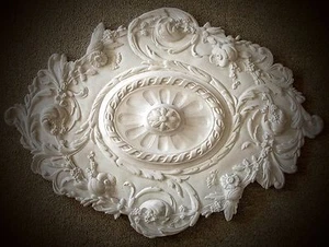 32" Victorian Queen Ann Reproduction Classical Plaster Ceiling Medallion - Picture 1 of 6