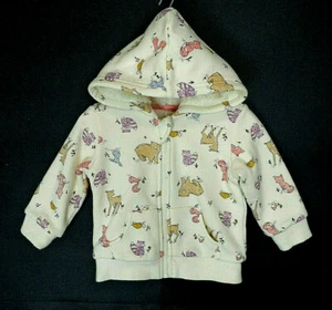 Baby Girl's Cream Hoodie/Jumper with Animal Print - Size 0 - Brand: Baby Target - Picture 1 of 3
