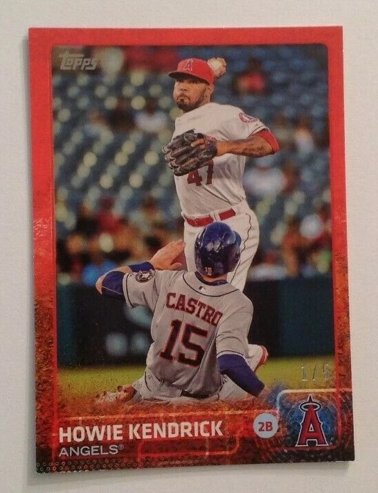 2015 Topps MINI Online Exclusive HOWIE KENDRICK RED #1/5 MADE Angels #161 - Image 1 of 1