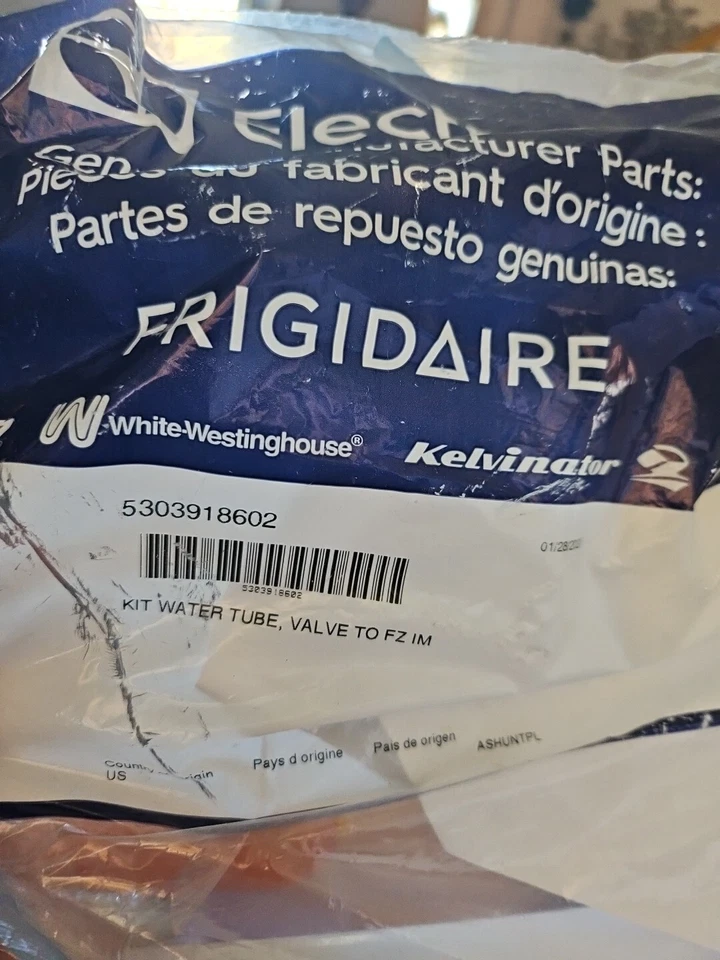 Nuevo kit genuino OEM Electrolux Frigidaire 5303918602, tubo de agua -- B34 Foto 1 de 1