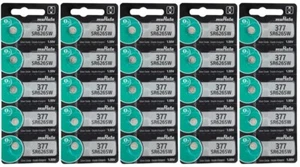 25 x FRESH MuRata 377 376 WATCH BATTERY SR626SW SR626W Silver Oxide Battery - Picture 1 of 1