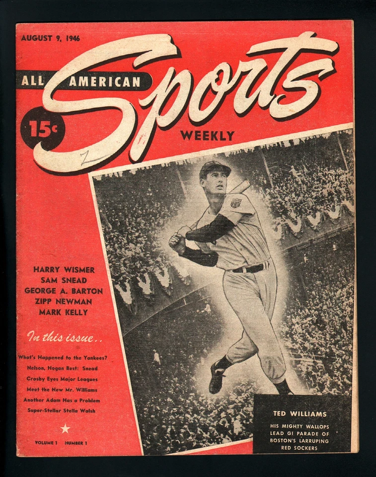 All American Sports Weekly #1-1946-ted williams-bing crosby-southern states Foto 1 de 1