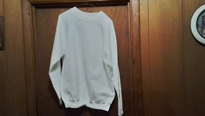 New Ladies Solid white Hanes sweatshirt size L - Picture 1 of 2