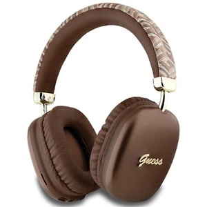 GUESS Bluetooth 5.3 Wireless Headset Kopfhörer On Ear Script Metal Logo Braun - Imagen 1 de 4