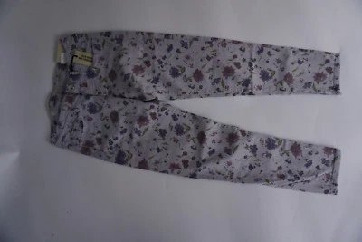 Pepe Jeans Cher Mujer Stretch Slim Fit Bajo Waist Pantalón Zip W27 L28 Flores - Imagen 1 de 4