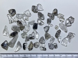 Lot TURMALINQUARZ Trommelsteine (40gr) Tourmaline Quartz tumbled, Tanzania - Picture 1 of 2