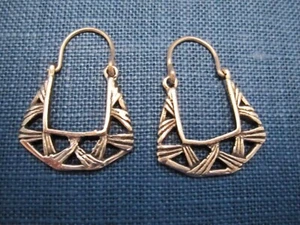 CLASSIC SILVER HOOP EARRINGS CELTIC KNOT TAXCO MEXICO STERLING NEW - Picture 1 of 6