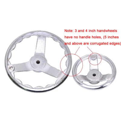 3" - 16" Chrome Plated Handwheel Round Iron Hand Wheel for Milling Machine Lathe - Image 1 of 4