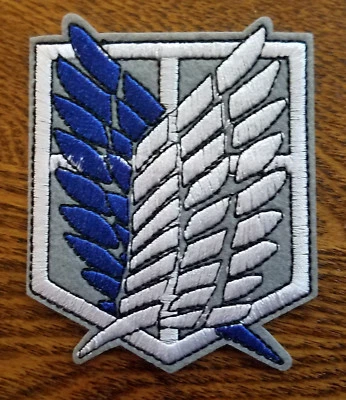 Attack Of Titan Survey Corp Feather Patch 3 1/2 inches tall