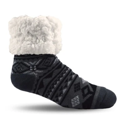 Calcetines deportivos clásicos Pudus antideslizantes geométricos negros Foto 1 de 2