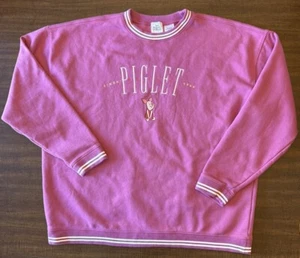 3XL Piglet Pink Sweatshirt Winnie the Pooh Disney Stor Crewneck Sweater Pullover - Picture 1 of 10