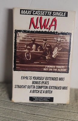 NWA Maxi Single Cassette Street Side Gangsta Gangsta Radio Side Quiet on Tha Set - Image 1 of 4
