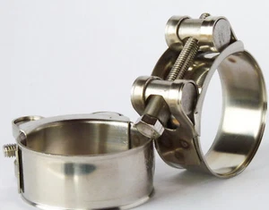 Rallye Schelle Ø 23 - 25mm TOP W4 Edelstahl T-Bolt LLK Gelenkbolzenschelle - Foto 1 di 1