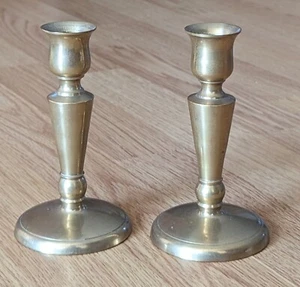 Vintage Brass Candlestick Holders Set of 2 *READ* - Picture 1 of 7