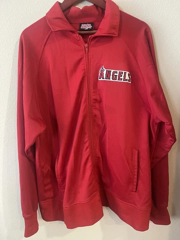 Los Angeles Angels Men’s Stitches Brand Sweater/Track Jacket Size XL Cover