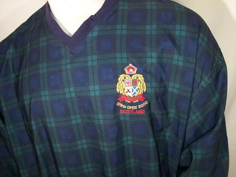 Starbus 2XL Blackwatch Tartan Jacket 2000 British Open St. Andrews Tiger Woods Cover