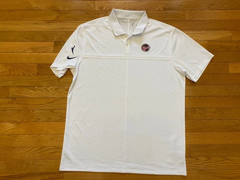 Sz L Nike Men's WNBA Indiana Fever Dri-Fit Short Sleeve Polo Golf Coaches Shirt Cover