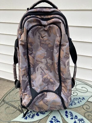 RARE NIKE CORDURA RUNNER PRINT Suitcase Carry On Luggage Travel Roller Wheel Bag - Image 1 of 4